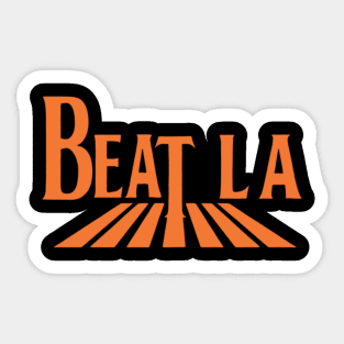 San Francisco Giants Beat LA Front And Back Print - The Beatles John Lennon Sticker